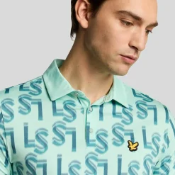 Lyle & Scott Pikétröjor Herr-Monogram Printed Polo Shoreline (X518)