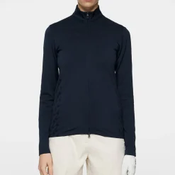 J.Lindeberg Tröjor Dam-Nancy Seamless Mid Layer Blå JL Navy