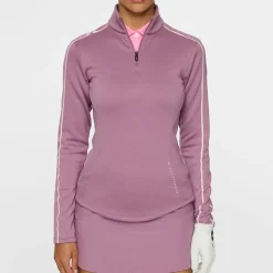 J.Lindeberg Tröjor Dam-Nefe Quarter Zip Mid Layer Very-Grape