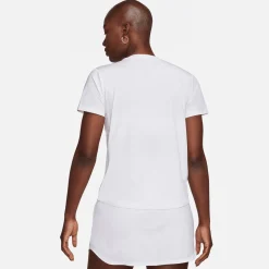 Nike Pikétröjor Dam-One Classic W Dri-Fit Short Vit White-Black