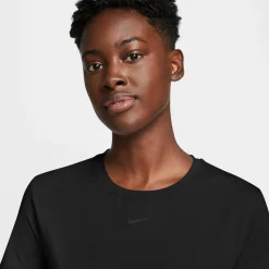 Nike Pikétröjor Dam-One Classic W Dri-Fit Short Svart Black-Black