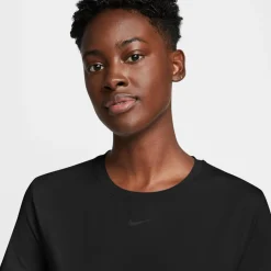 Nike Pikétröjor Dam-One Classic W Dri-Fit Short Svart Black-Black