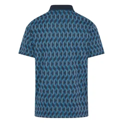 Original Penguin Pikétröjor Herr-OP All Over Jacquard Colour Block Polo Black-Iris