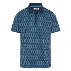 Original Penguin Pikétröjor Herr-OP All Over Jacquard Colour Block Polo Black-Iris
