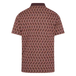 Original Penguin Pikétröjor Herr-OP All Over Jacquard Colour Block Polo Mauve-Wine