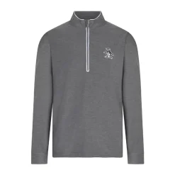 Original Penguin Tröjor Herr-OP L/S 1/4 Zip Technica Quiet-Gray-Heather
