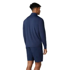 Original Penguin Tröjor Herr-OP L/S 1/4 Zip Technica Blå Black-Iris