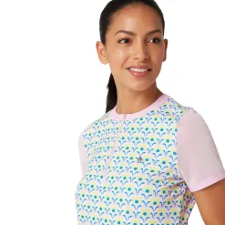 Original Penguin Pikétröjor Dam-OP Ss Lattice Zip Mock Charm-Pink