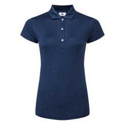 FootJoy Pikétröjor Dam-Painted Floral Cap Sleeve Lisle Blå Navy