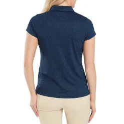 FootJoy Pikétröjor Dam-Painted Floral Cap Sleeve Lisle Blå Navy