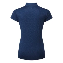FootJoy Pikétröjor Dam-Painted Floral Cap Sleeve Lisle Blå Navy