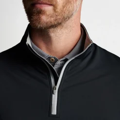 Peter Millar Tröjor Herr-Perth Performance Quarter-Zip Svart Black