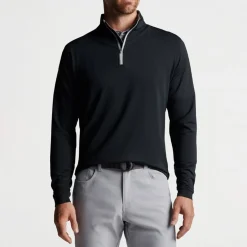 Peter Millar Tröjor Herr-Perth Performance Quarter-Zip Svart Black