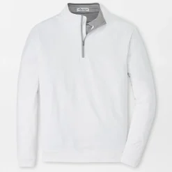 Peter Millar Tröjor Herr-Perth Performance Quarter-Zip Vit White