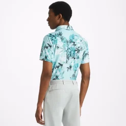 G/Fore Pikétröjor Herr-Photo Floral Tech Jersey Grön Grön (Petrol)