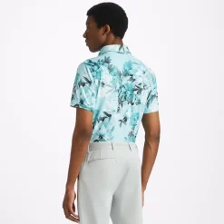 G/Fore Pikétröjor Herr-Photo Floral Tech Jersey Grön Grön (Petrol)