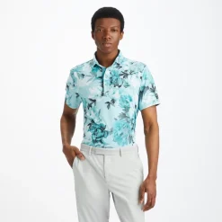 G/Fore Pikétröjor Herr-Photo Floral Tech Jersey Grön Grön (Petrol)