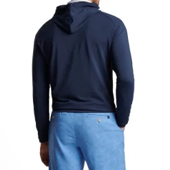 Peter Millar Tröjor Herr-Pine Performance Hood Blå Navy