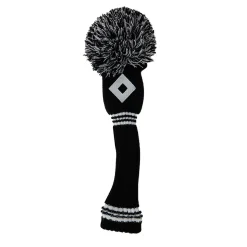 PRG Headcovers-PomPom Hedcover FW Svart Vit Svart/Vit