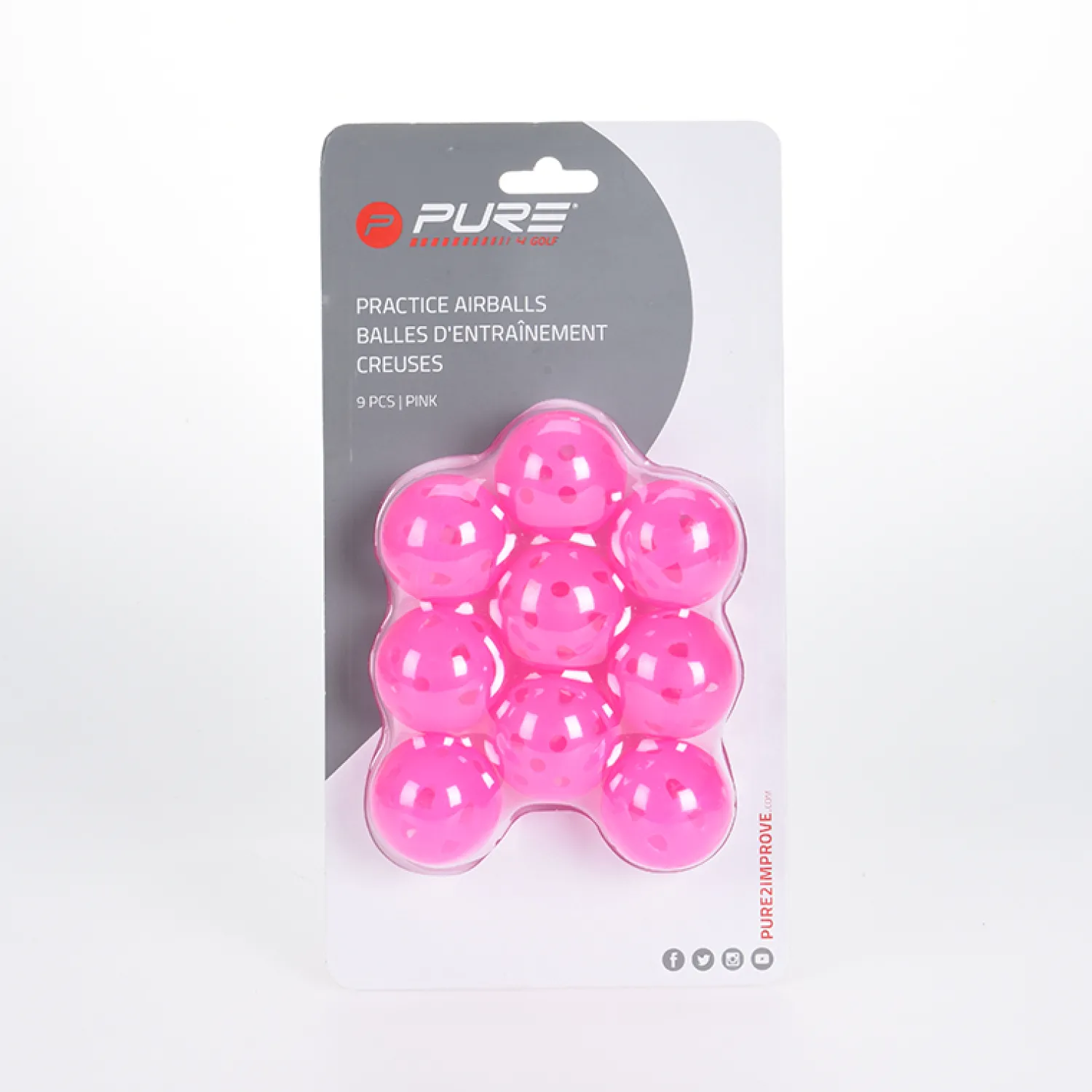 Pure Övrig Träning|Träningshjälpmedel-Practice Ball Airflo Pink 9 Pack