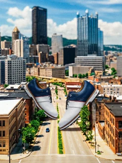 FootJoy Herrskor-Premiere Series Legend Series Liberty Navy White-Navy-Navy