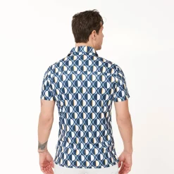 Func Factory Pikétröjor Herr-Printed Blue Print (845)