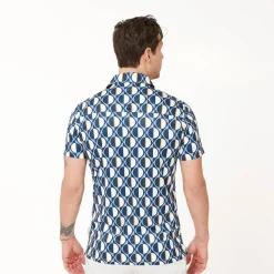 Func Factory Pikétröjor Herr-Printed Blue Print (845)