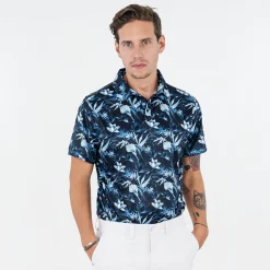 Func Factory Pikétröjor Herr-Printed Navy Print (840)