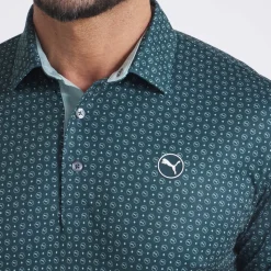 Puma Pikétröjor Herr-Pure 2.0 Circle Cat Green-Terrain-Light-Moss