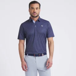 Puma Pikétröjor Herr-Pure 2.0 Circle Cat Deep-Navy-White-Glow