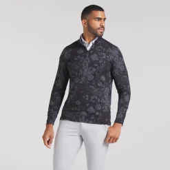 Puma Tröjor Herr-Pure 2.0 Rose 1/4 Zip Black-Strong Gray