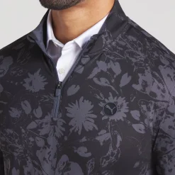 Puma Tröjor Herr-Pure 2.0 Rose 1/4 Zip Black-Strong Gray