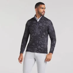 Puma Tröjor Herr-Pure 2.0 Rose 1/4 Zip Black-Strong Gray