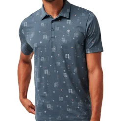 Travis Mathew Pikétröjor Herr-Quick Trip Mood Indigo-Vintage