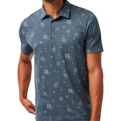 Travis Mathew Pikétröjor Herr-Quick Trip Mood Indigo-Vintage