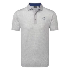 FootJoy Pikétröjor Herr-Rock Print Lisle Shirt Grå Grey