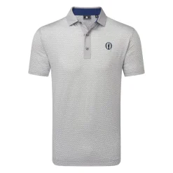 FootJoy Pikétröjor Herr-Rock Print Lisle Shirt Grå Grey