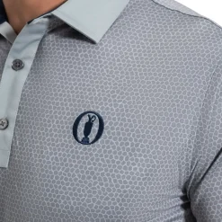 FootJoy Pikétröjor Herr-Rock Print Lisle Shirt Grå Grey