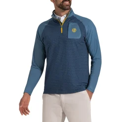 FootJoy Tröjor Herr-Rock Print Midlayer Blue-Tonal