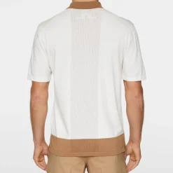 J.Lindeberg Pikétröjor Herr-Rue Knitted Polo Shirt Vit White