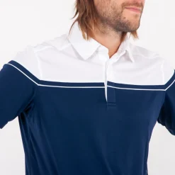 Cutter & Buck Pikétröjor Herr-Seabeck Blå Vit Navy/Vit (58000)