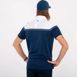 Cutter & Buck Pikétröjor Herr-Seabeck Blå Vit Navy/Vit (58000)