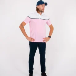 Cutter & Buck Pikétröjor Herr-Seabeck Rosa Vit Ljusrosa/Vit (21000)