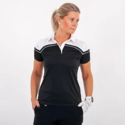 Cutter & Buck Pikétröjor Dam-Seabeck Svart Vit Svart/Vit (9900)