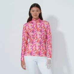 Daily Sports Pikétröjor Dam-Sheermotion Ls Half Zip Artsy-Leaf