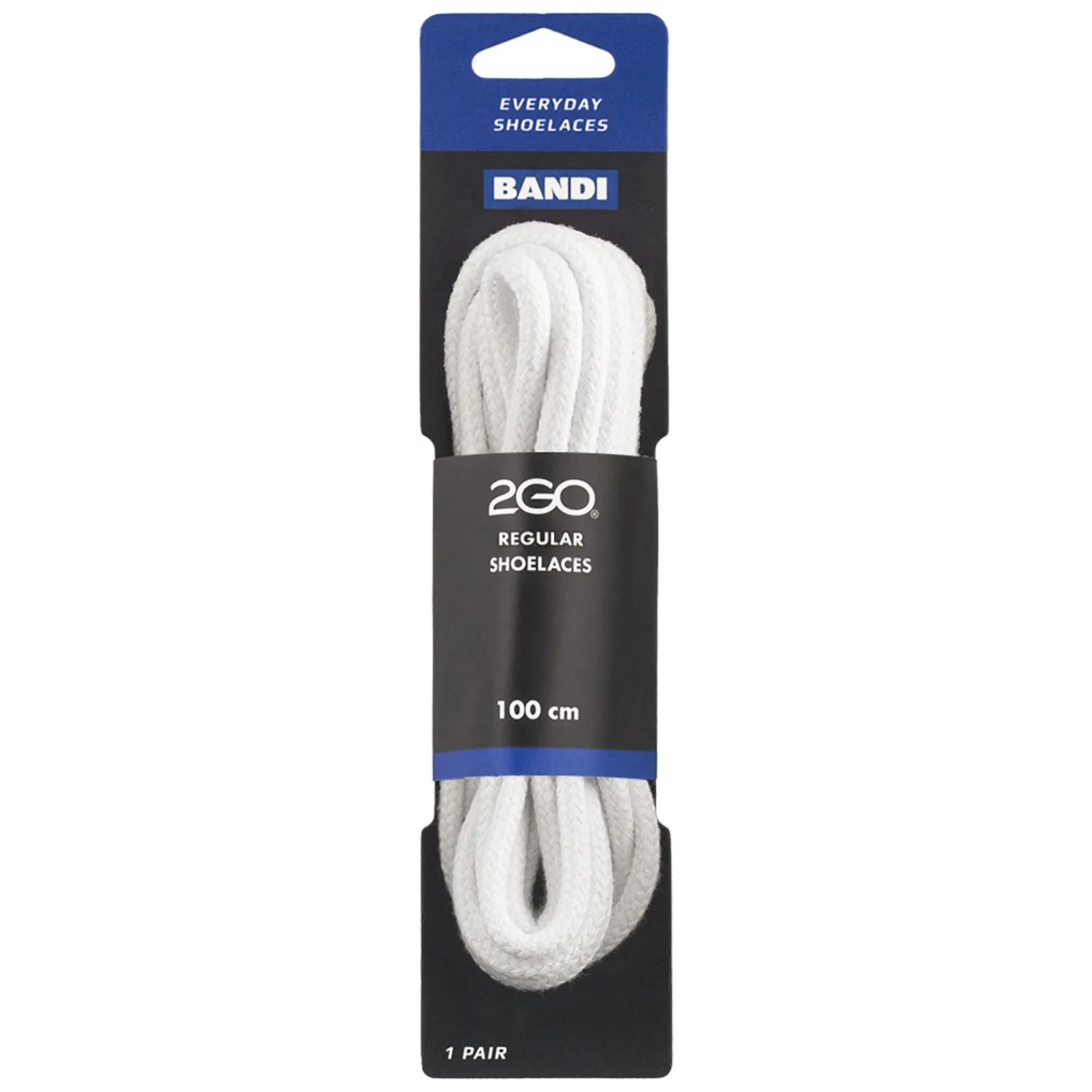 2GO Skotillbehör-Shoelaces 177 White 100cm