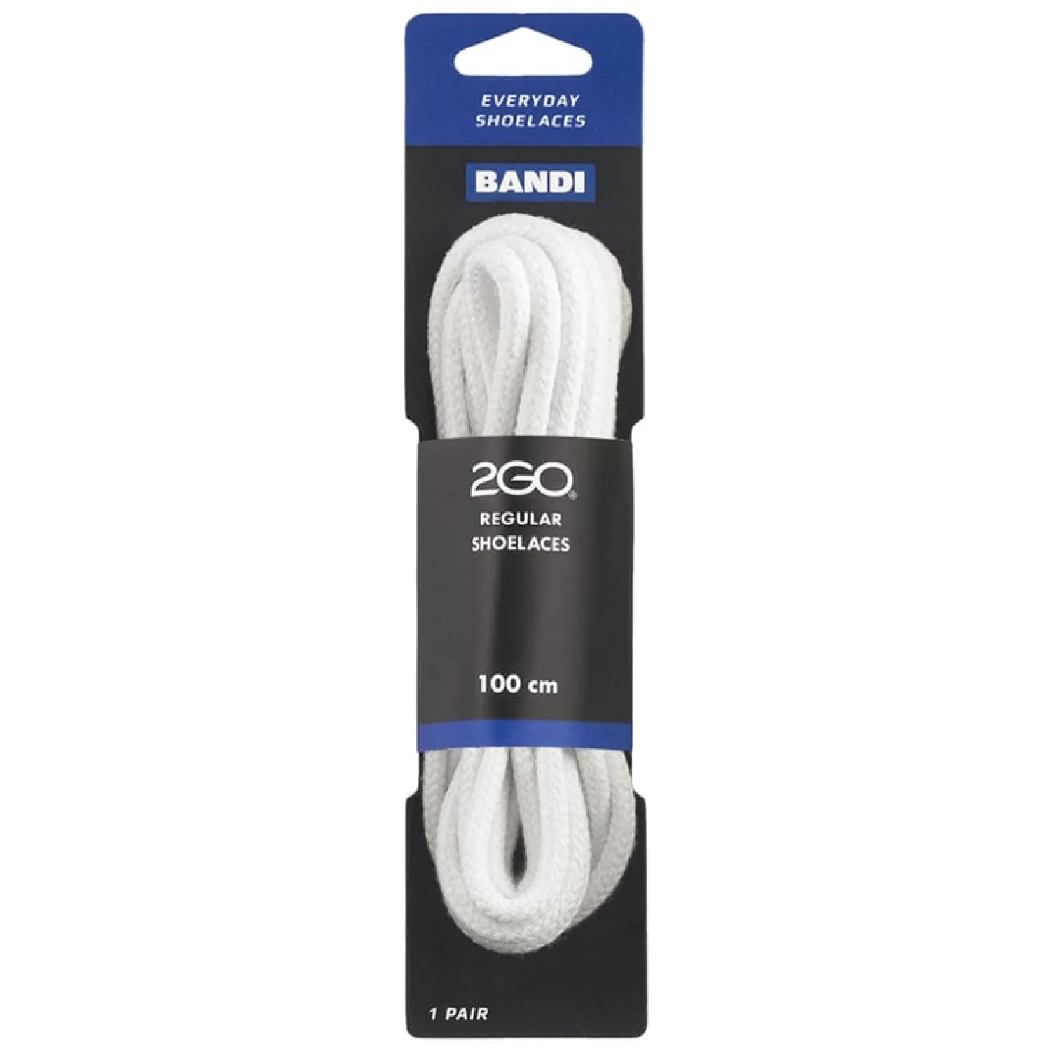 2GO Skotillbehör-Shoelaces 177 White 100cm