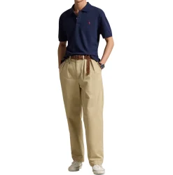 Ralph Lauren Pikétröjor Herr-Short Sleeve Polo Performance Stretch Mesh Refined Navy