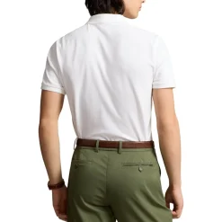 Ralph Lauren Pikétröjor Herr-Short Sleeve Polo Performance Stretch Mesh Ceramic White