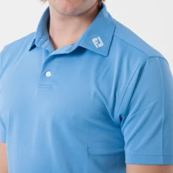 FootJoy Pikétröjor Herr-Solid Stretch Tour Blå Ljusblå